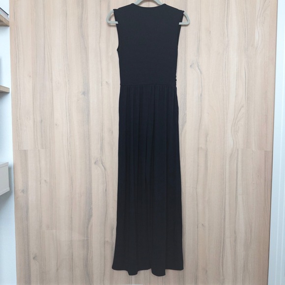 Cider Womens Jumpsuit Size S Black Sleeveless Wide Leg Ribbed Chic Minimalist - Picture 7 of 9